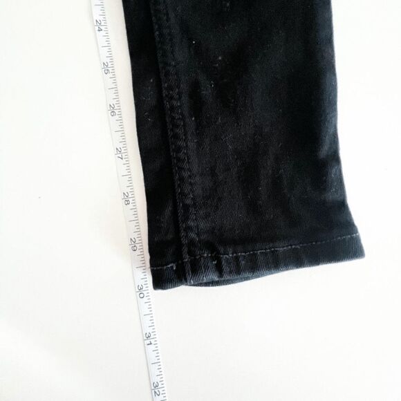 Topshop Womens Pure Black Jamie Denim Jeans High Rise Tall Size 28 - Picture 8 of 10